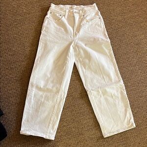 Madewell White Perfect Vintage Wideleg Crop Jeans